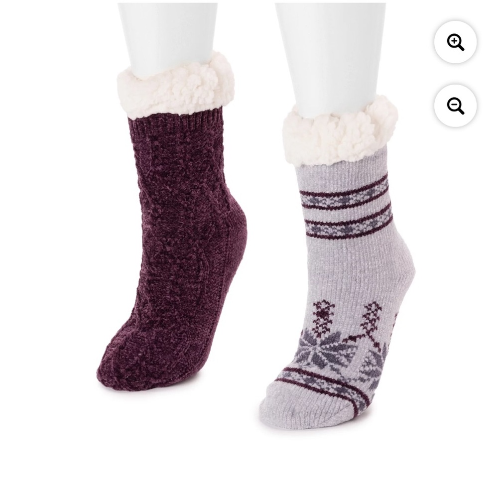 Muk Lukas Cabin Sock 2 Pair Pack New With Tags Size Small/Medium - Picture 9 of 13